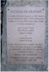 Memorial to the Battle of Cravant from the Alliance France-Ecosse